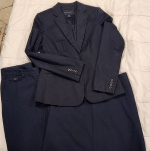 Blue pantsuit with skirt